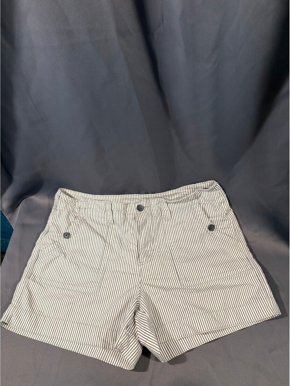 Faded Glory Women’s Size 16 Striped Shorts Cotton Blend